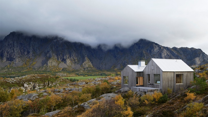 norveç dağ evi doğa kulübe