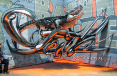 graffiti timsah fotograf sanat
