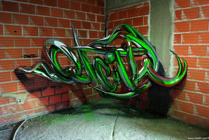 graffiti yeşil yazı fotoğraf sanat
