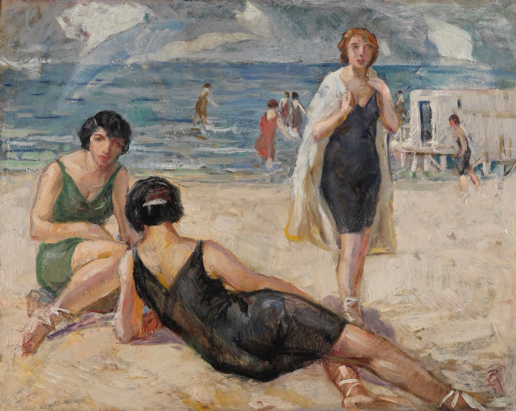 İbrahim Çallı Plajda Kadınlar tablosu