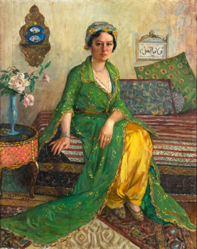ibrahim-calli-yeşil-elbiseli-kadın-Bayan-Vicdan-Moralının-Portresi