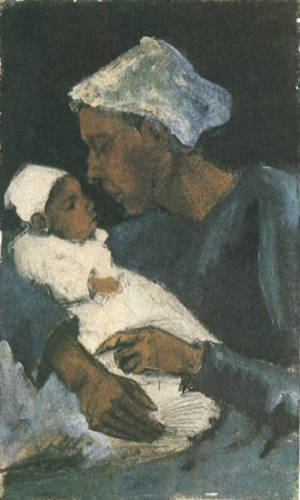 van gogh - Woman Sien With Baby On Her Lap