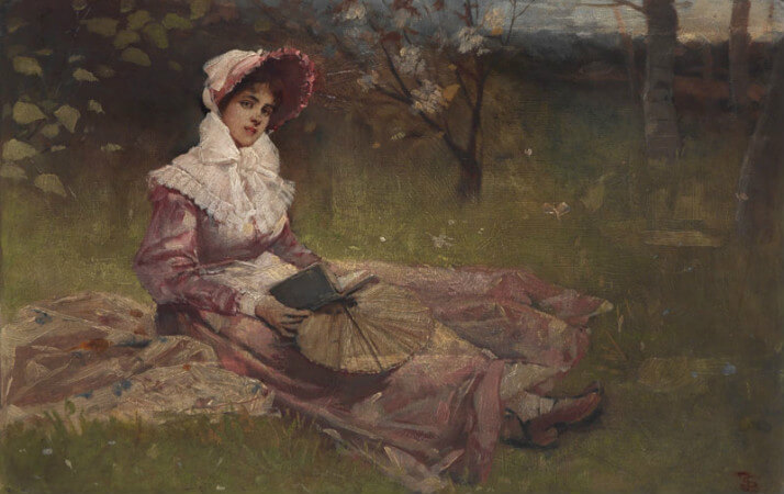 Jakub Schikaneder - Seated Lady, 1884