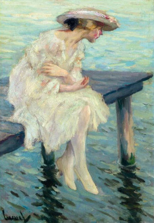 Edward Cucuel, Evening By The Lake