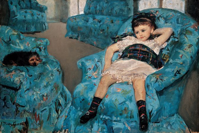 Mary Cassatt, Little Girl In A Blue Armchair, 1878