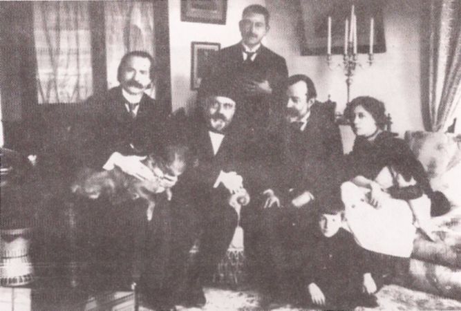 Sami Pasazade Sezai, Riza Tevfik, Abdulhak Hâmid, Lusyen Hanim, Celal Nuri İleri