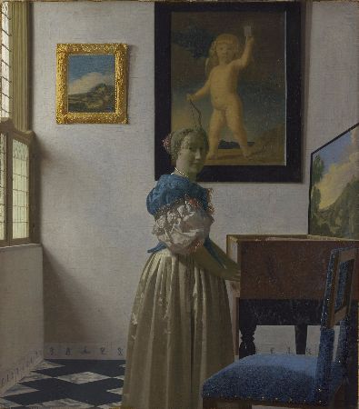 Johannes Vermeer, A Lady Standing At A Virginal, 1672