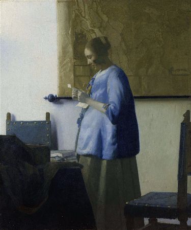 Johannes Vermeer, Woman In Blue Reading A Letter, 1662-63