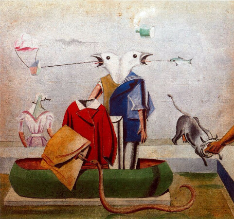 Max Ernst, Birds Also Birds, Fish Snake and Scarecrow, 1921
