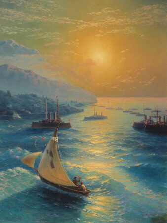 Ivan Konstantinovich Aivazovsky, Ship off the Coast of Feodosia, 1897