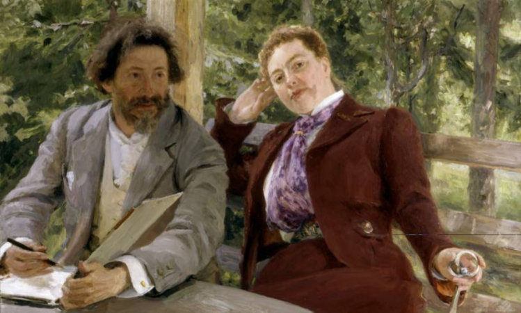 İlya Repin, Self Portrait with Natalia Nordman, 1903