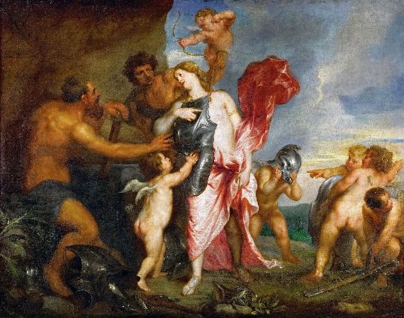 Anthony van Dyck, Thetis Receiving The Weapons of Achilles From Hephaestus, 1630-32