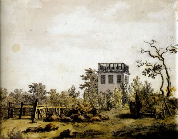 Caspar David Friedrich, Landscape With Pavilion, 1797