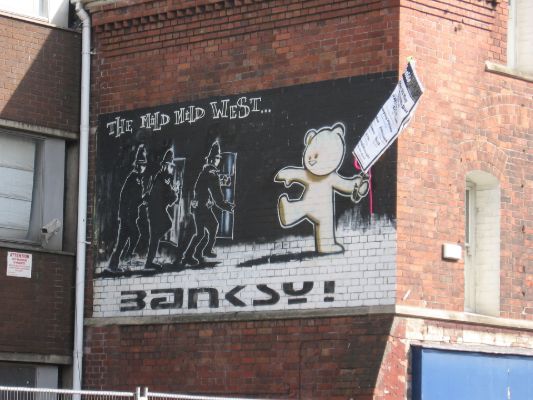Banksy, The Mild Mild West, Bristol, 1999