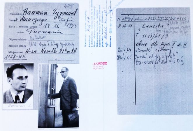 Polonya gizli polisinin arşivlerinden Zygmunt Bauman hakkında fotoğraflar ve notlar