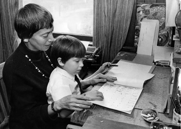 Ursula K. Le Guin oğlu ile