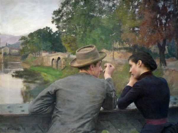 Emile Friant, The Lovers (Autumn Evening), 1888