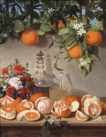 Rafael Romero Barros, Bodegón de Naranjas, 1863