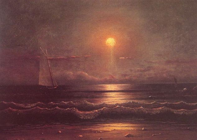 Martin Johnson Heade, Sailing by Moonlight, 1860