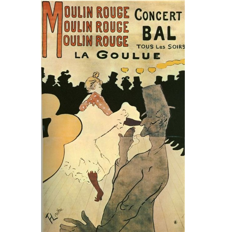 Moulin Rouge-La Goulue, Henri Toulouse Lautrec