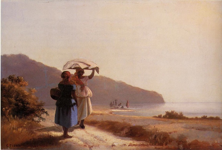 Denize Karşı Sohbet Eden İki Kadın, Camille Pissarro