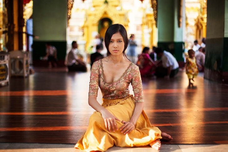 myanmar kadın fotoğraf