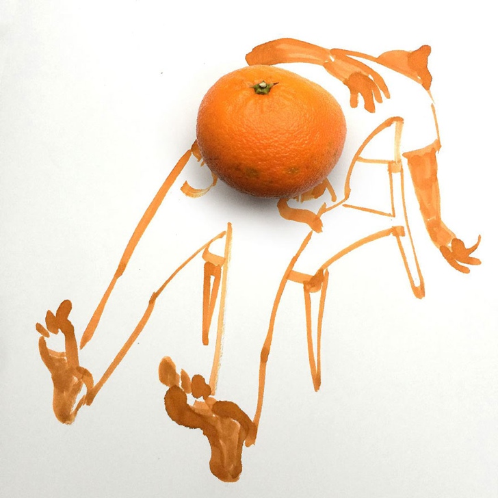 çizim yaratıcı sanat portakal