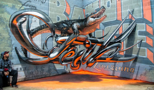 graffiti timsah fotograf sanat