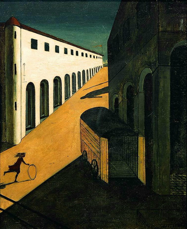 Giorgio de Chirico, A Mystery and Melancholy of a Street, sürrealist ressamlar