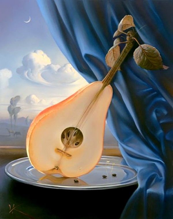 vladimir kush still life with mandolin tablo