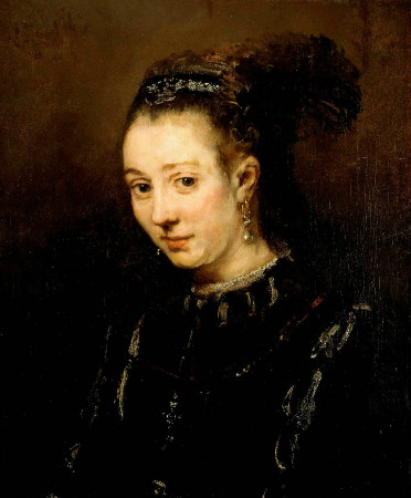 Rembrandt-Portrait-Of-A-Young-Woman-Magdalena-van-Loo-1668