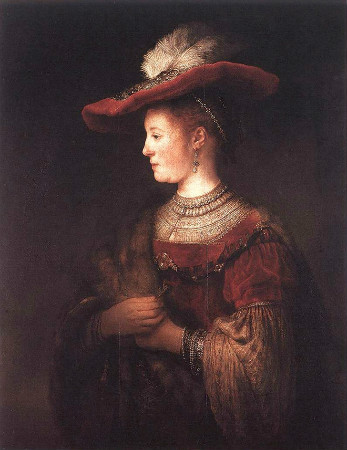 Rembrandt-Saskia-In-Pompous-Dress-1634