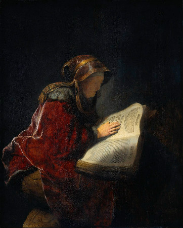 Rembrandt-The-Prophetess-Anna-Rembrandts-Mother-1631