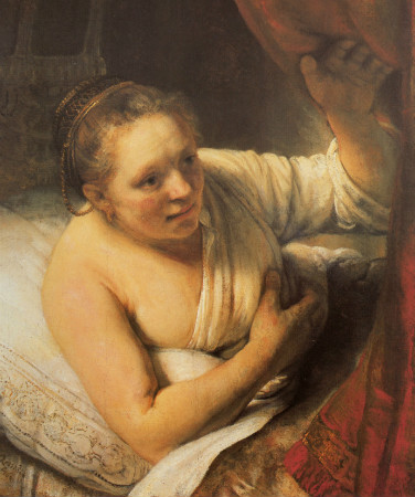 Rembrandt-Woman-In-Bed-1645