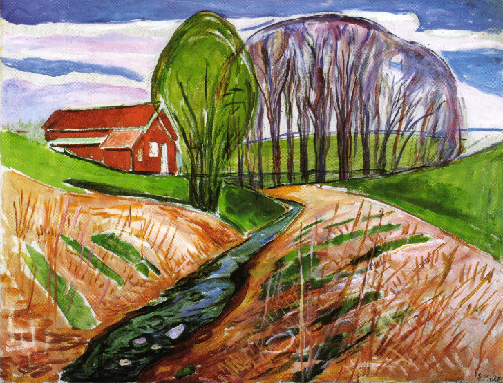 Edvard Munch - Spring Landscape At The Red House