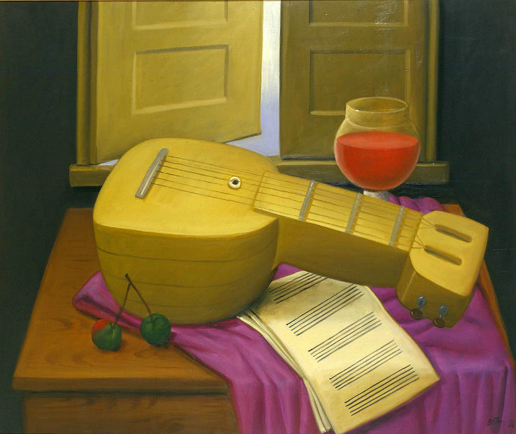 Fernando Botero - Still Life With Mandolin