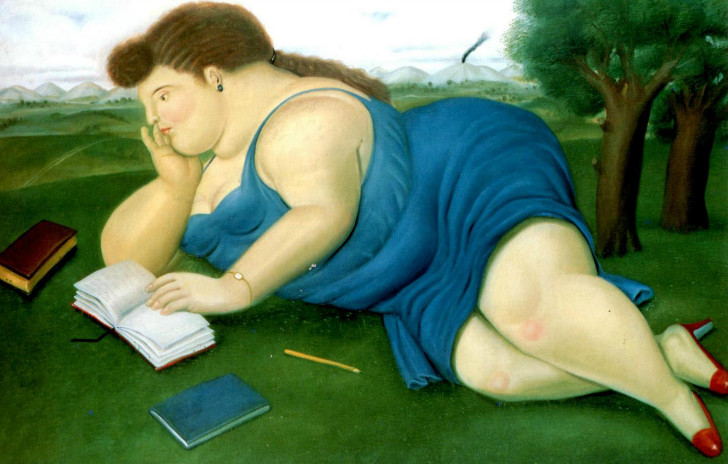 Fernando Botero - Woman With A Book
