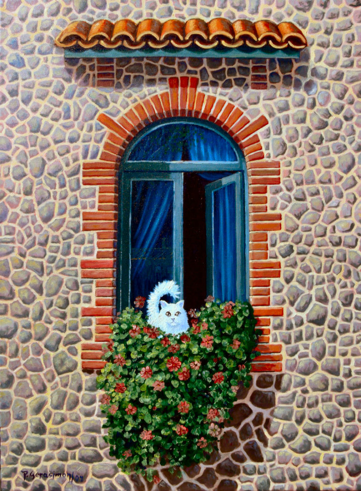 Peter Gerasimon - The White Cat At The Window