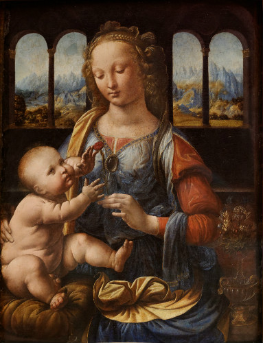 The Madonna of the Carnation, leonardo da vinci tabloları