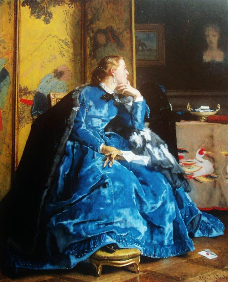 alfred stevens lady in blue