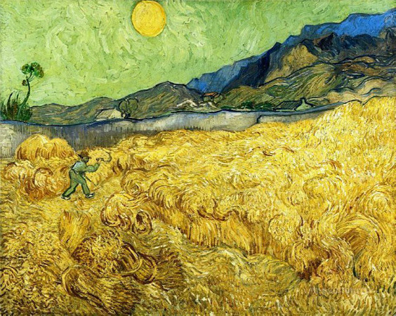 van gogh - Wheat Field With A Reaper