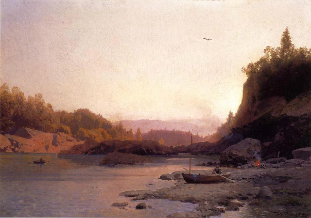 Hermann Herzog, Evening On The Susquehanna, 1890