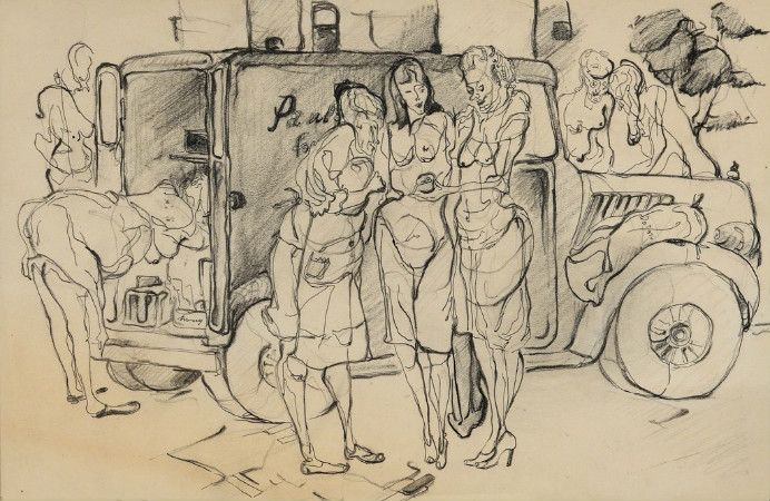 andy warhol - women and produce truck