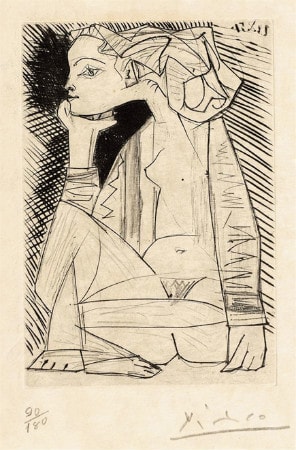 Pablo Picasso - Femme Assise En Tailleur - Genevieve Laporte