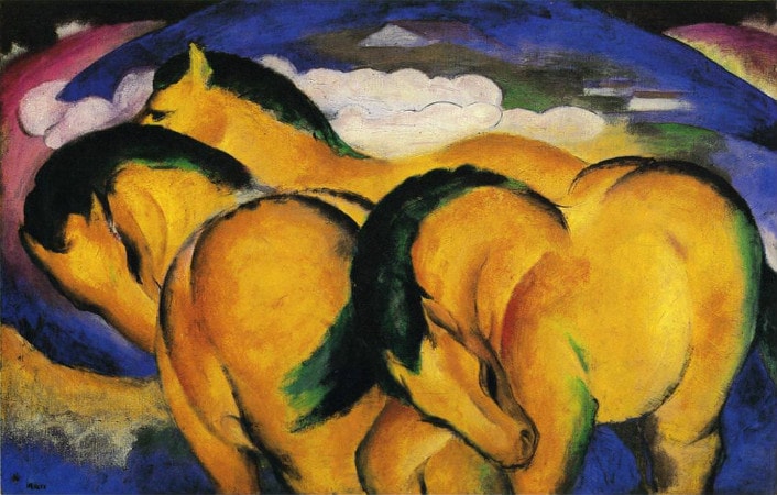 franz marc - little yellow horses