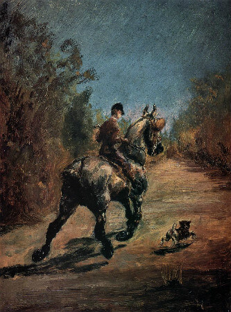 Horse and Rider with a Little Dog, 1879