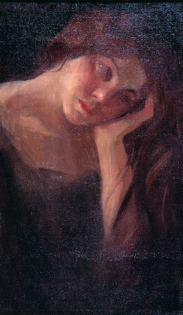Portrait Of A Young Woman With Head inclined