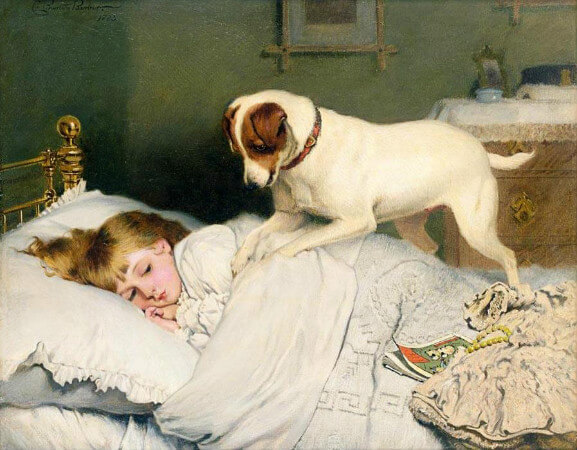 Charles Burton Barber, Time To Wake Up, 1883