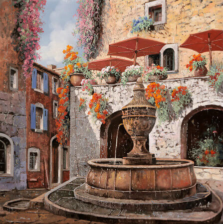 Guido Borelli, la fontana a St Paul de Vence