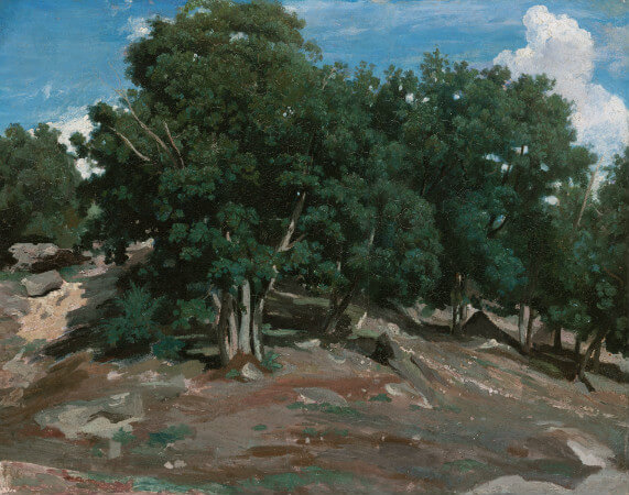 Camille Corot, Oak Trees At Bas-Breau, 1832-33